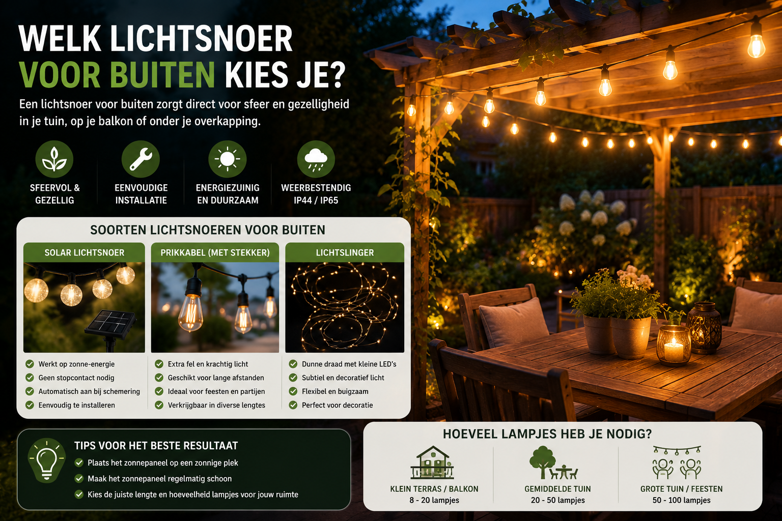 Welk lichtsnoer voor buiten kies je? | Complete gids & tips