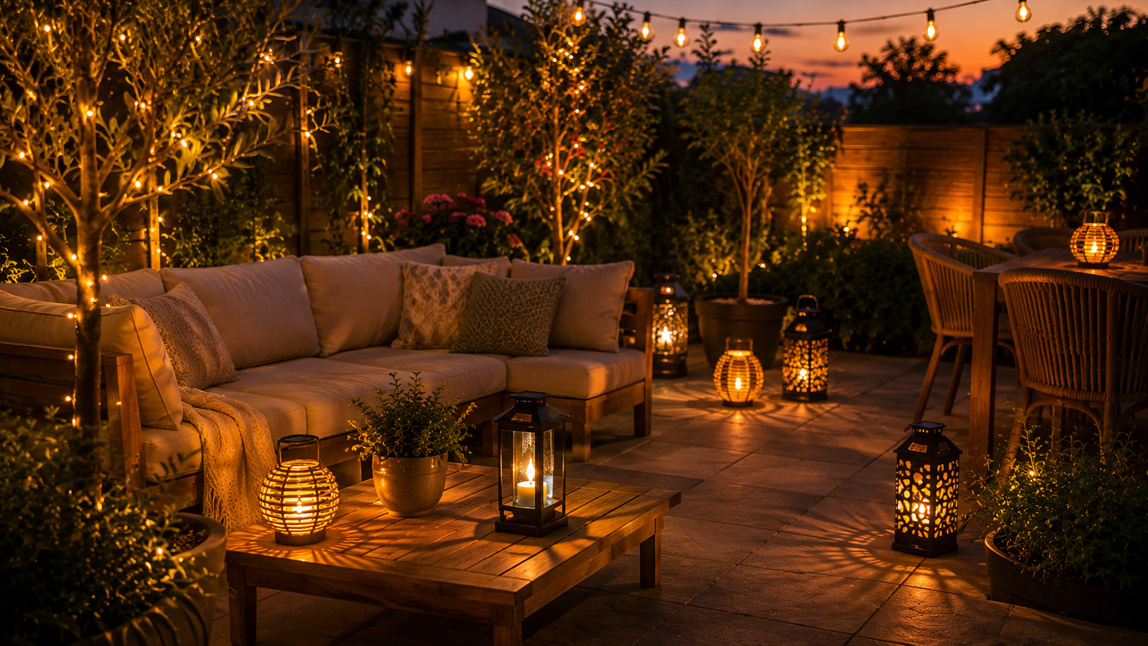 Terras verlichten