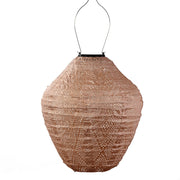 Lanterne Solaire Jarre - Ikat Rose - 30 cm