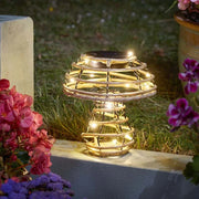 Champignon Solaire en Rotin - Blanc Chaud