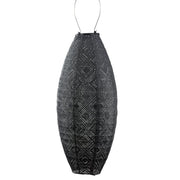 Lampion Solaire Long Ovale - Mosaïque Gris Foncé - 20 cm