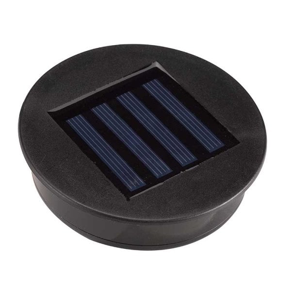 Panneau solaire rond avec éclairage - 2 fonctions lumineuses - Pile incluse