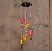 Solar-Heißluftballon-Hängeleuchte mit Flammen-Effekt 80 cm