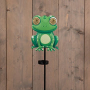 Solar Frosch Gartenstecker mit rollenden Augen 75 cm