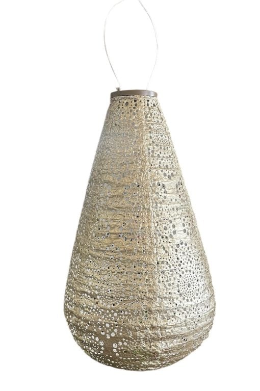 Lampion solaire tombant - Fiore Or - 28 cm