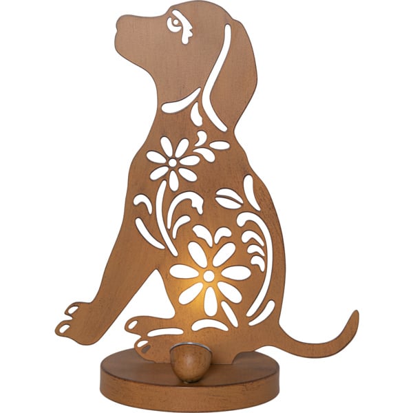 Chien solaire - Effet rouille - 33 cm