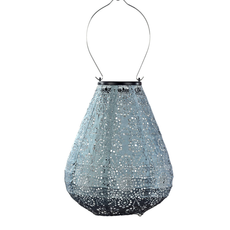 Lampion Solaire Tulipe - Fiore Gris Bleu - 20 cm