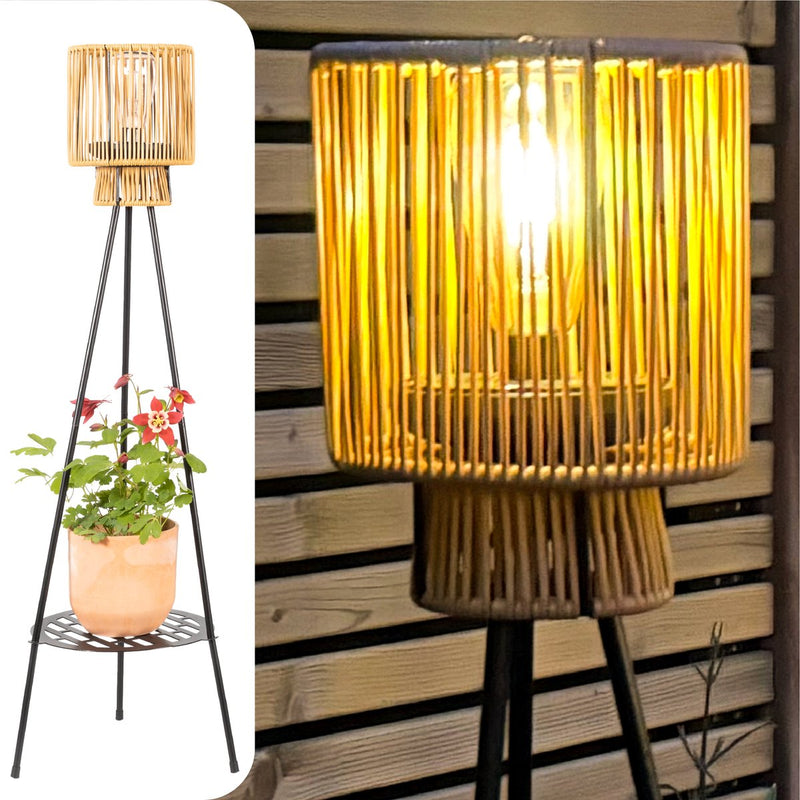 Solar Staande Lamp Driepoot – Bruin – 103 cm