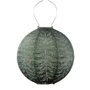 Lampion solaire rond - Folia vert sauge - 30 cm