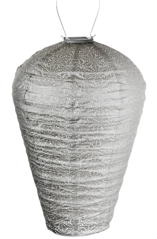 Lampion Solaire XL - Sashiko Light Taupe - 50 cm