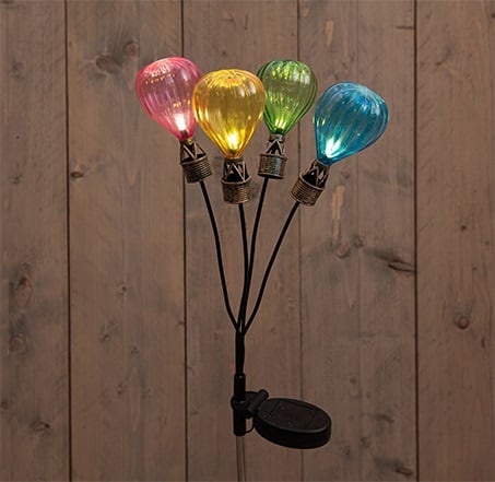 Solar Luchtballonnen Tuinsteker – Set van 4