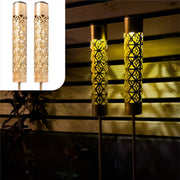 Solar-Gartenstecker Metall Gold – 2er-Set – 61 cm