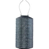 Lanterne Solaire Cylindrique - Gris Bleu Topaze - 18 cm