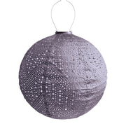 Lampion Solaire Rond - Verso Mauve Violet - 40 cm