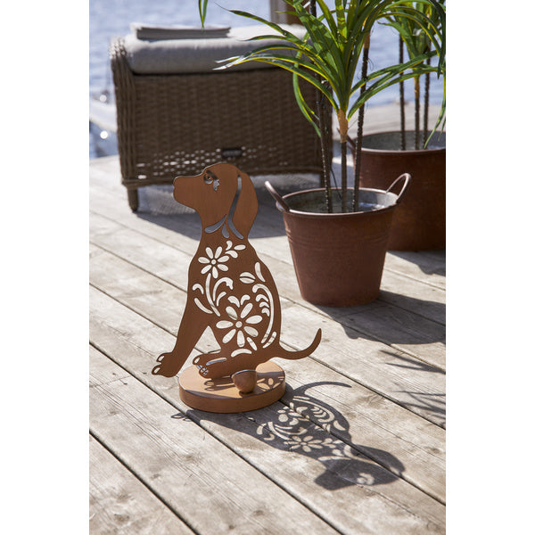 Solar Hund - Rostoptik - 33 cm
