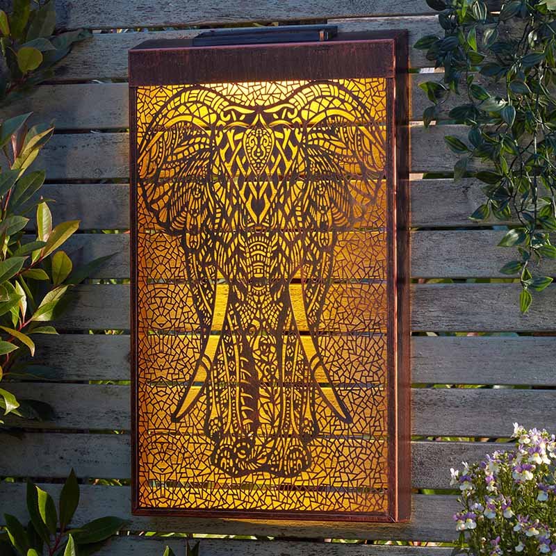 Solar Wanddecoratie Olifant