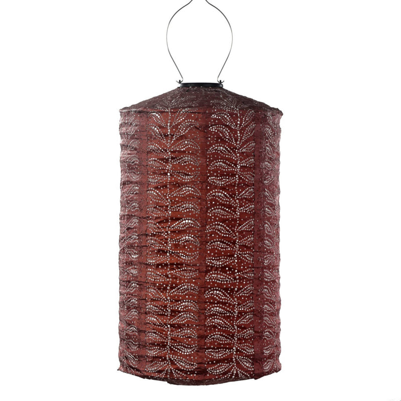 Lampion Solaire Cylindrique - Cuivre Folia - 28 cm
