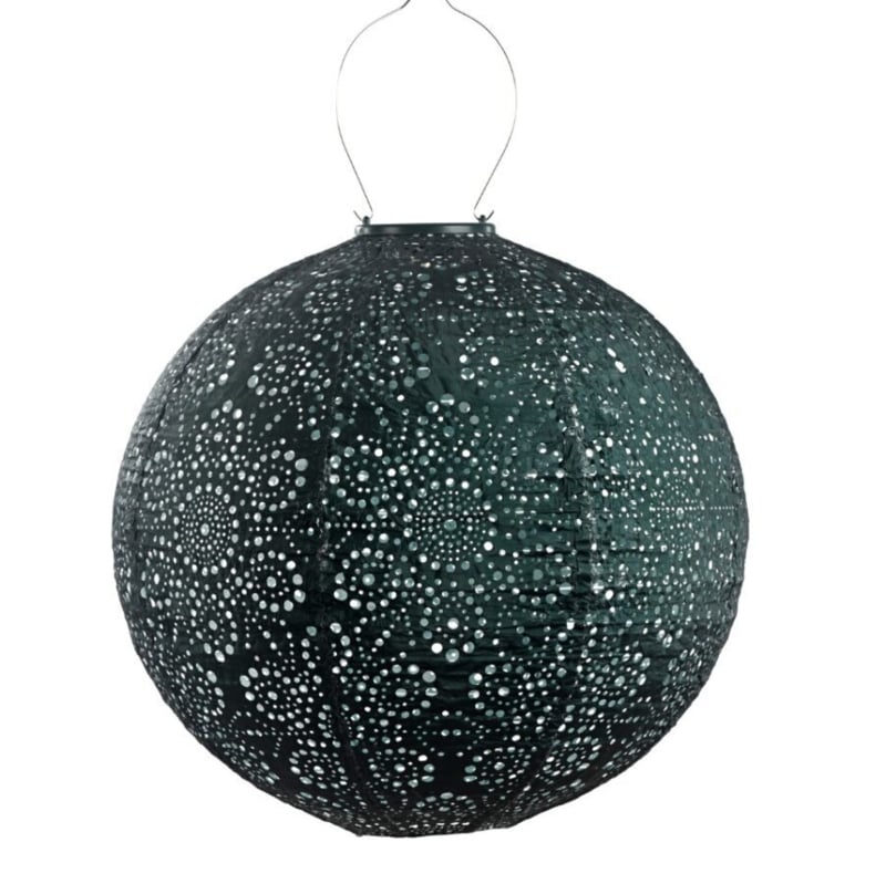 Lampion Solaire Rond - Fiore Vert - 40 cm