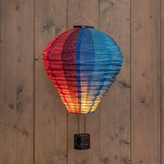 Solar Nylon-Heißluftballon mit Flammen-Effekt 22 LED - Mehrfarbig 58 cm