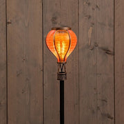 Montgolfière Solaire sur Piquet avec Effet Flamme 12 LED – Jaune/Orange 57 cm