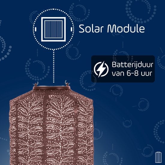 Solar Laterne Zylinder - Folia Plum - 18 cm
