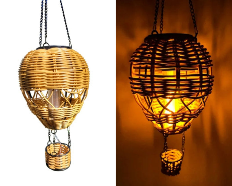 Solar Luchtballon Rotan – Vlamverlichting – 48 cm