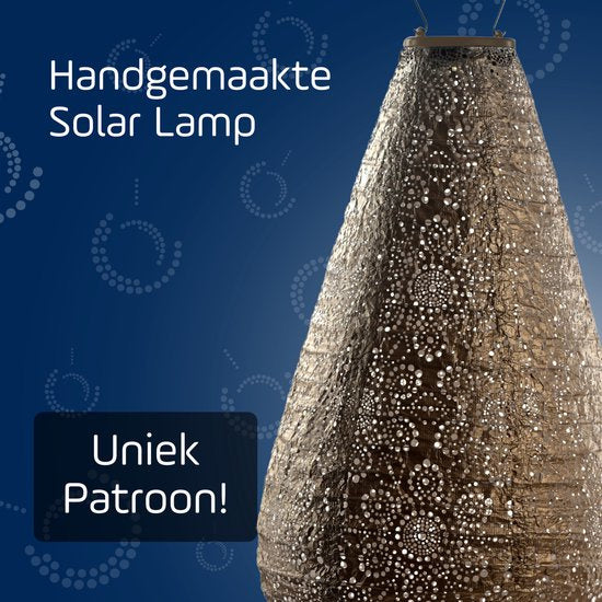 Lampion solaire tombant - Fiore Or - 28 cm