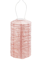 Solar Lampion Zylinder - Paisley Pink - 18 cm