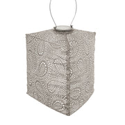 Lanterne Solaire Triangle - Paisley Taupe Clair - 28 cm