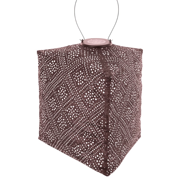 Lampion Solaire Triangle - Topaze Prune - 28 cm