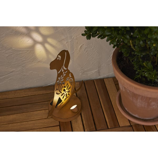 Solar Hund - Rostoptik - 33 cm