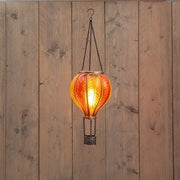 Solar-Heißluftballon mit Flammeneffekt 20 LED – Gelb/Orange 45 cm
