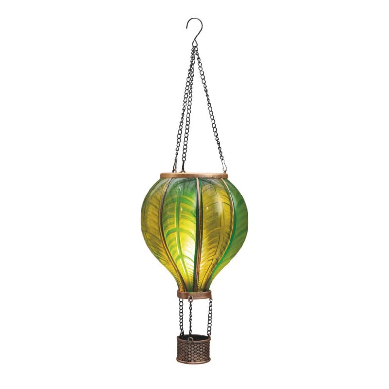 Solar Luchtballon met Vlameffect 24 LED – Groen 62 cm