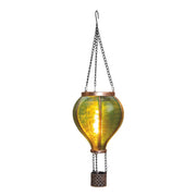 Solar-Heißluftballon mit Flammeneffekt 12 LEDs – Grün 36 cm