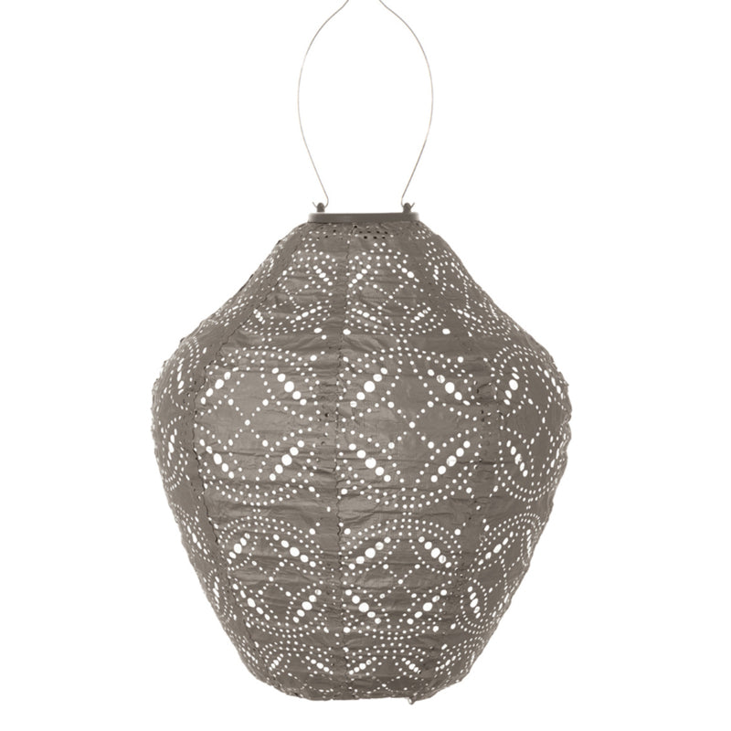 Lanterne Solaire Jar - Mandala Taupe - 30 cm