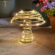 Champignon Solaire Rotin Grand - Blanc Chaud