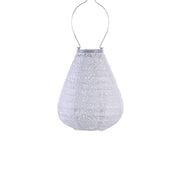 Lampion Solaire Tulipe - Paisley Argent - 20 cm