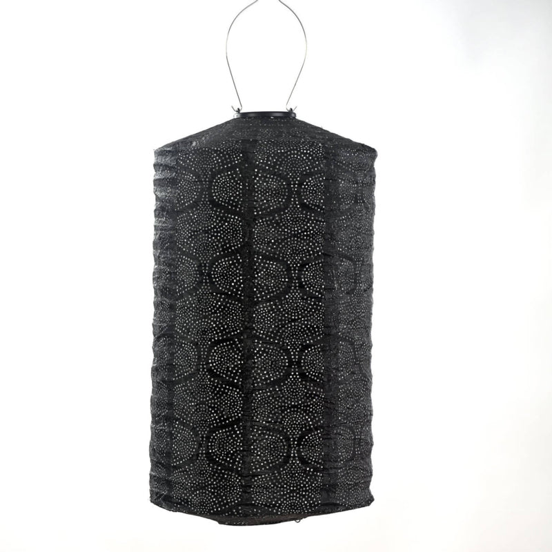 Lanterne Solaire Cylindrique - Tigres Noir - 28 cm