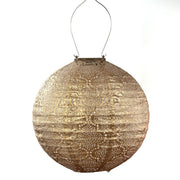 Lanterne solaire ronde - Bazaar Or - 30 cm