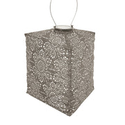 Lanterne Solaire Triangle - Fiore Taupe - 28 cm