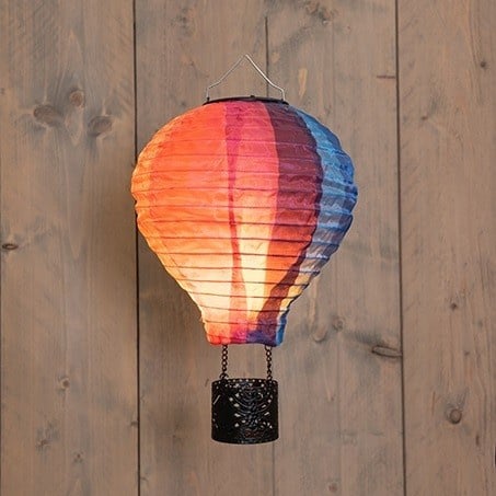 Ballon Solaire en Nylon à Effet Flamme 20 LED - Multicolore 24 cm