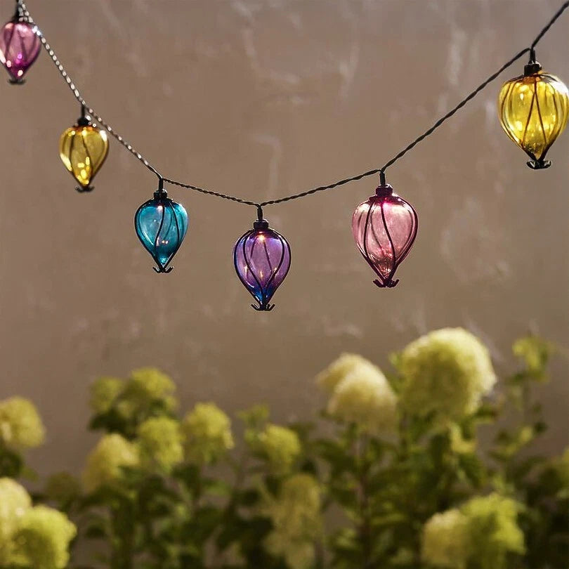 Solar Lichterkette Luftballons Regenbogen